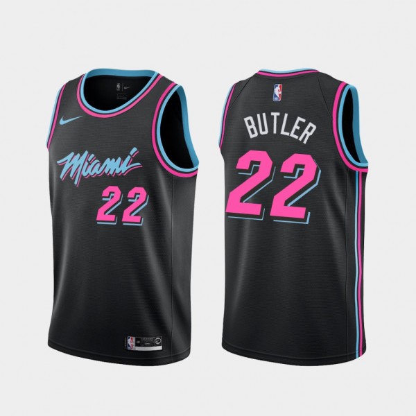 Miami Heat Trikot Jimmy Butler 22 2018-19 Nike City Edition Schwarz Swingman - Herren Miami Heat Trikot Jimmy Butler 22 2018-19 Nike City Edition Schwarz Swingman - Herren